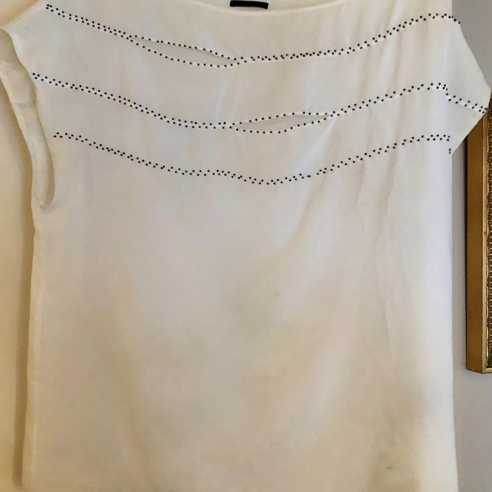 Designer IKKS Women's Cream with Beads top